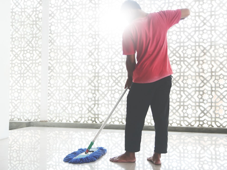 Photo floor cleaning methods
